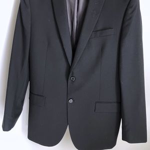 Egara Slim Fit Black Suit Jacket Size 44